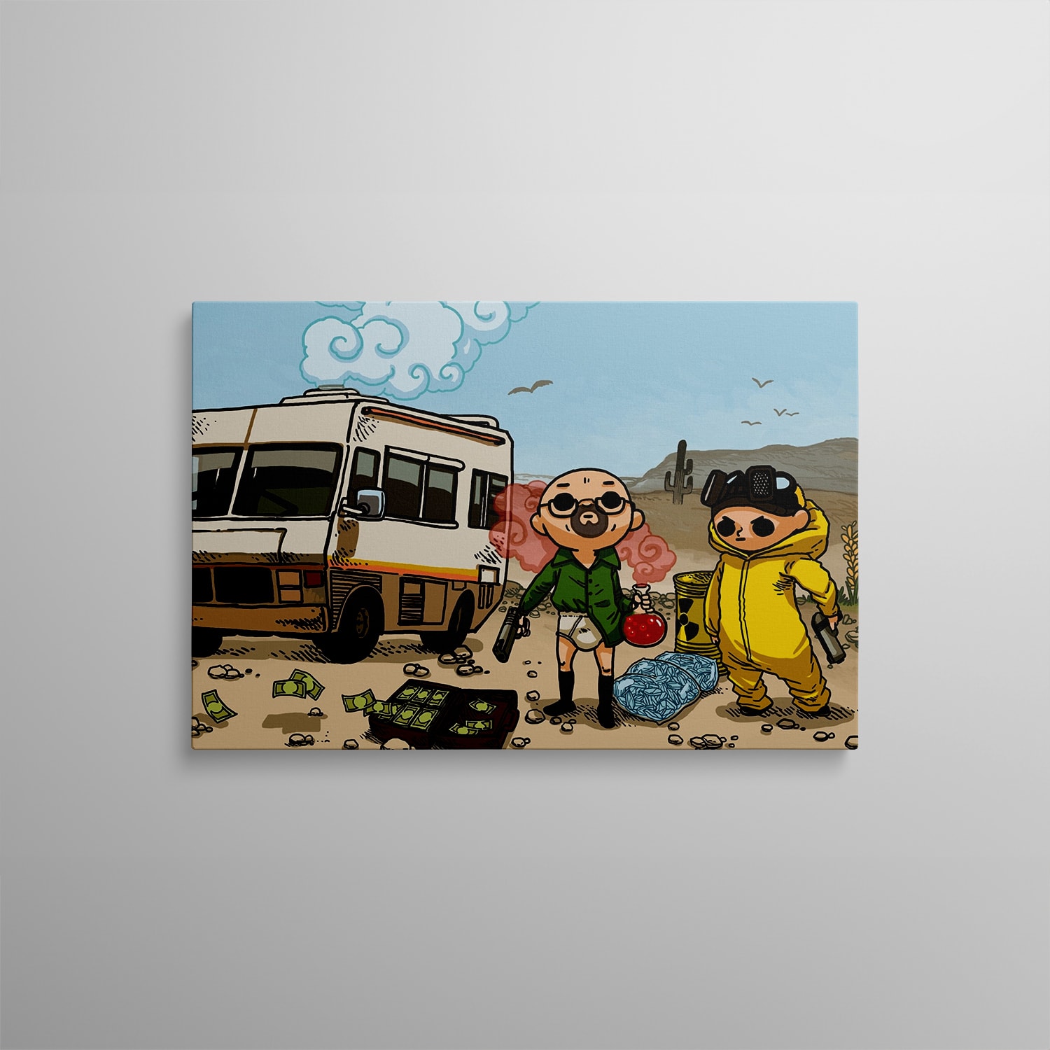 Breaking Bad Çizgi Film Kanvas Tablo